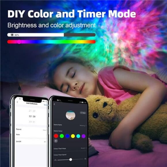 Star Projector,Galaxy Projector for Bedroom, Smart APP&Voice Control Galaxy lamp - Picture 6 of 7